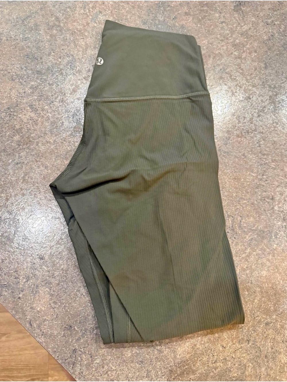 lululemon athletica Align Olive Green Ribbed Leggings